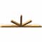 Ekena Millwork Saratoga Rough Sawn Timber Gable Bracket, Western Red Cedar, 96"W x 36"H x 4"D x 4"F, 9/12 Pitch GBW096X36X0404SAR00RWR - alternate 2